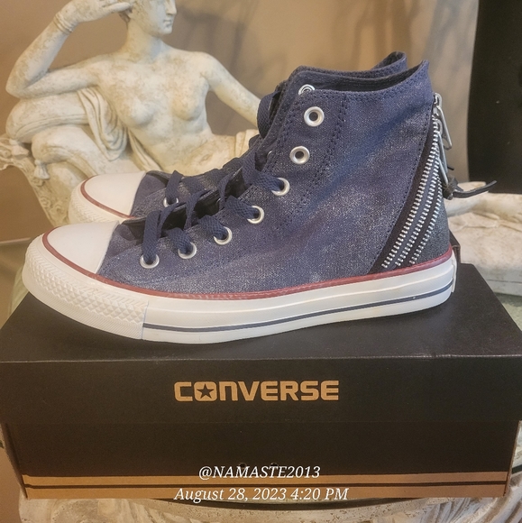 Chuck Taylor All Star Tri Zip High Top Converse #499 - Picture 6 of 16